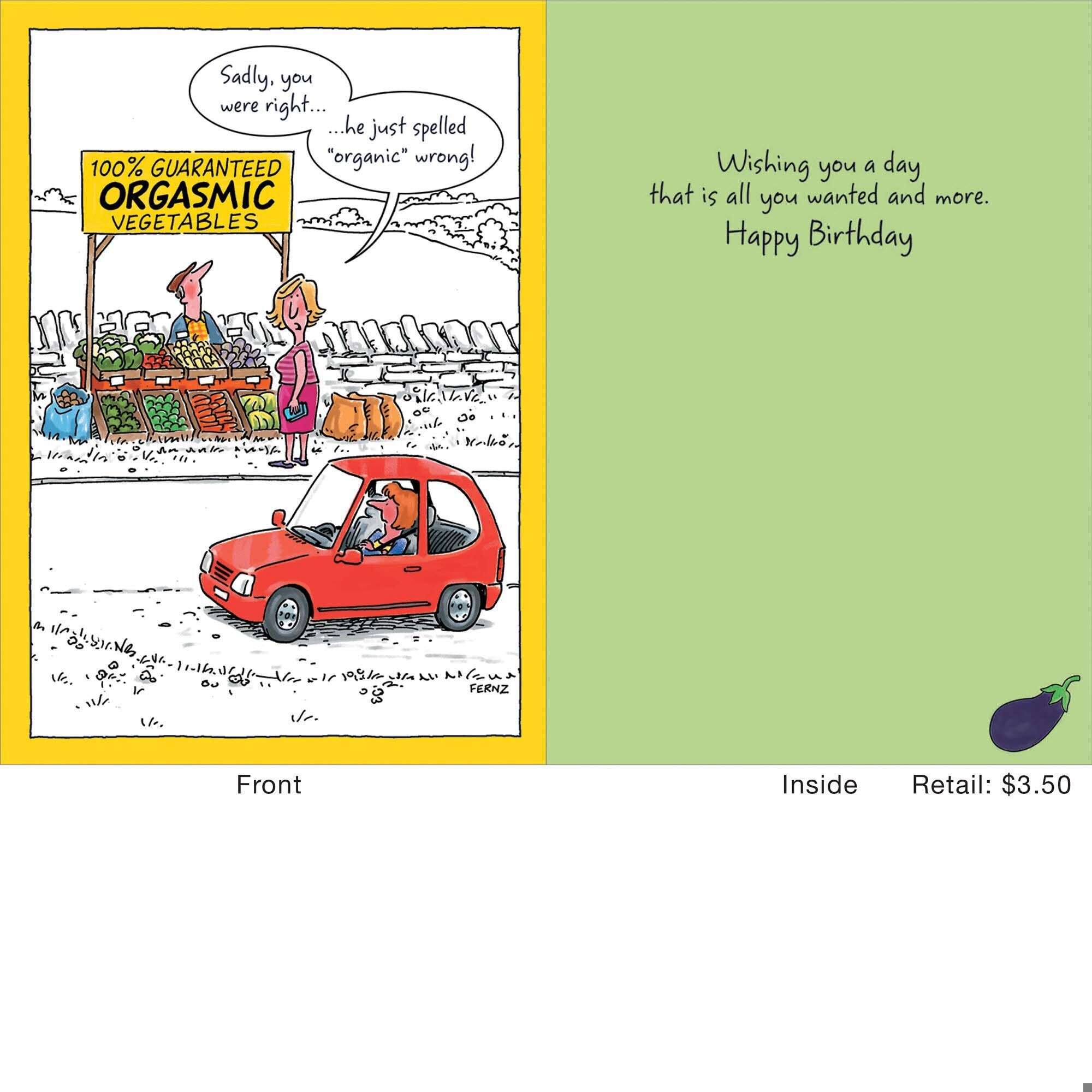 Spelled Organic Wrong Greeting Card