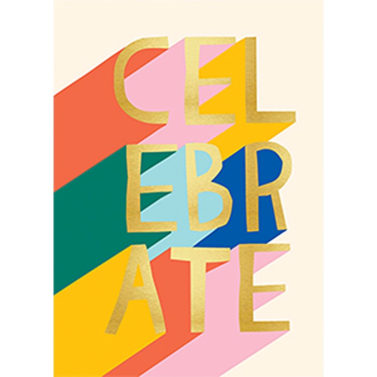 Celebrate Bold Lettering Greeting Card