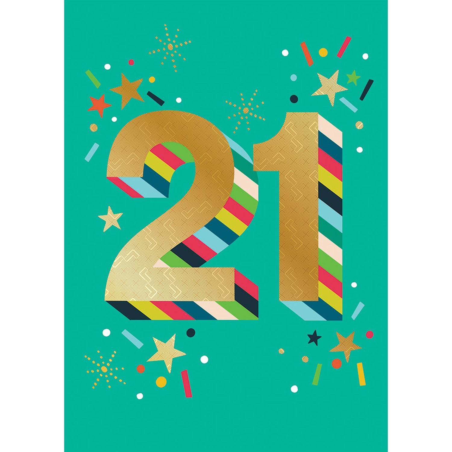 Bold Birthday-21 Greeting Card