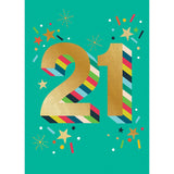 Bold Birthday-21 Greeting Card