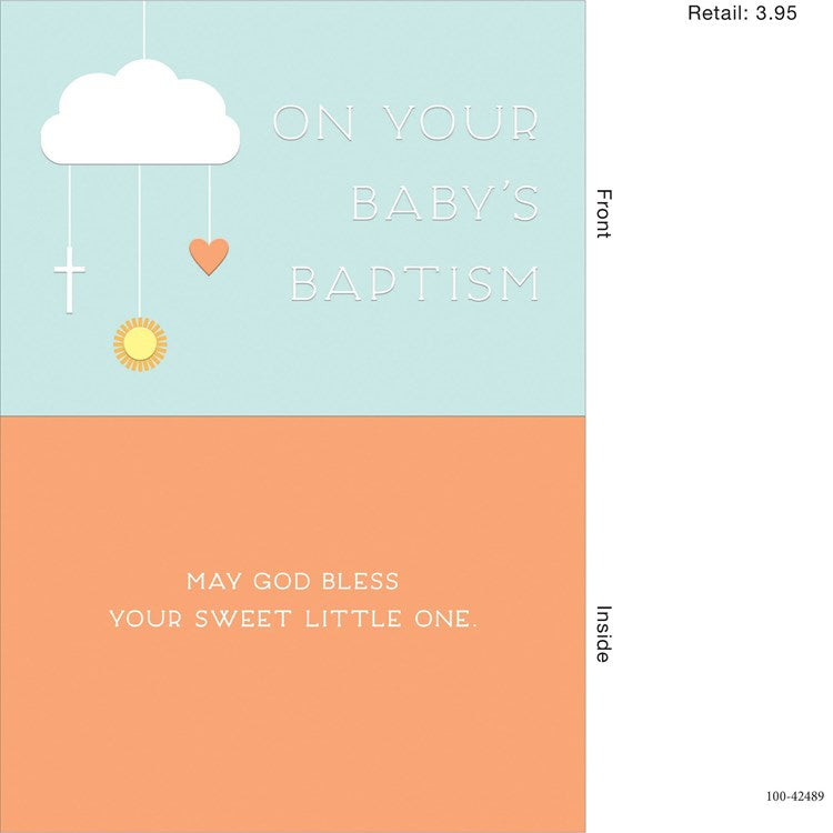 Baby Baptism Mobile Greeting Card