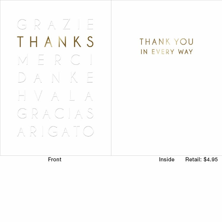 Thank You Languages Greeting Card