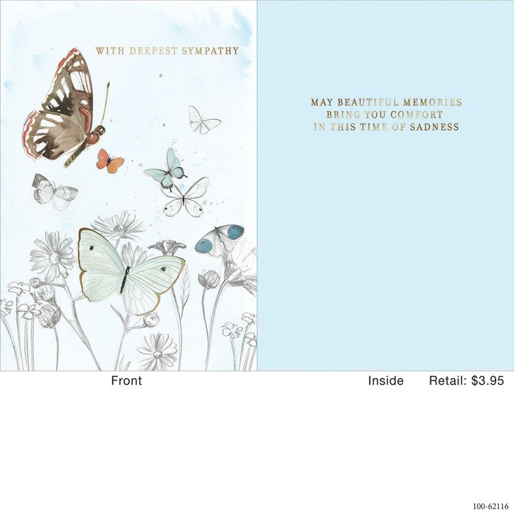 Lovely Watercolor Butterflies Greeting Card