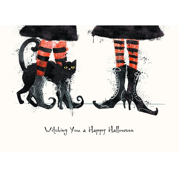 Bad Witches in Boots Greeting Card