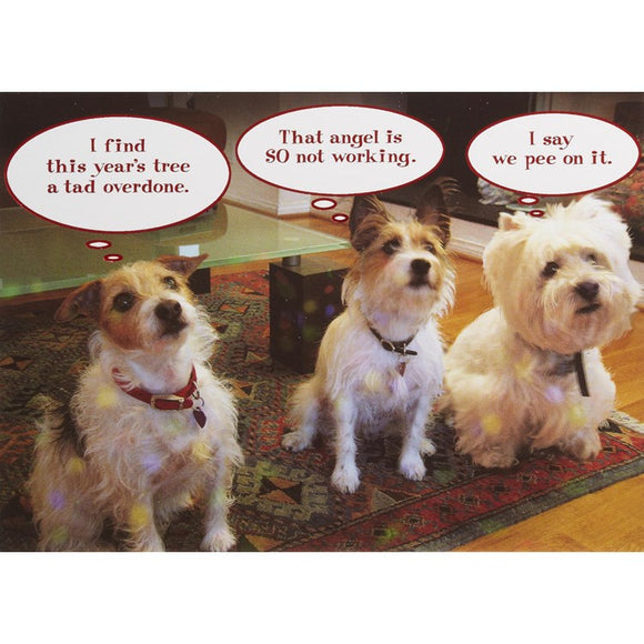 3 Dogs Talking Greeting Card