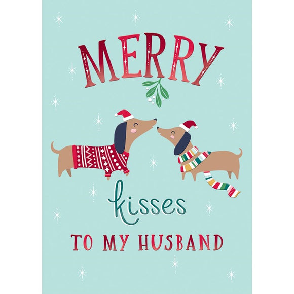 Husband Dachshund Greeting Card