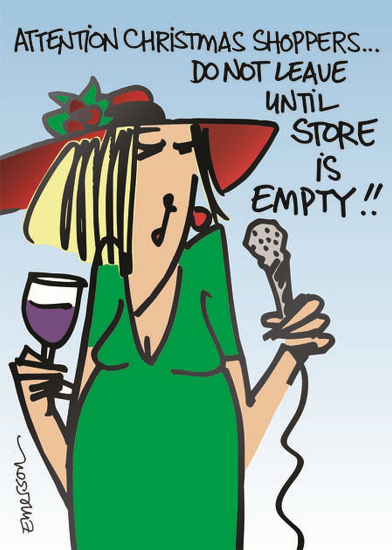 Attention Christmas Shoppers Greeting Card