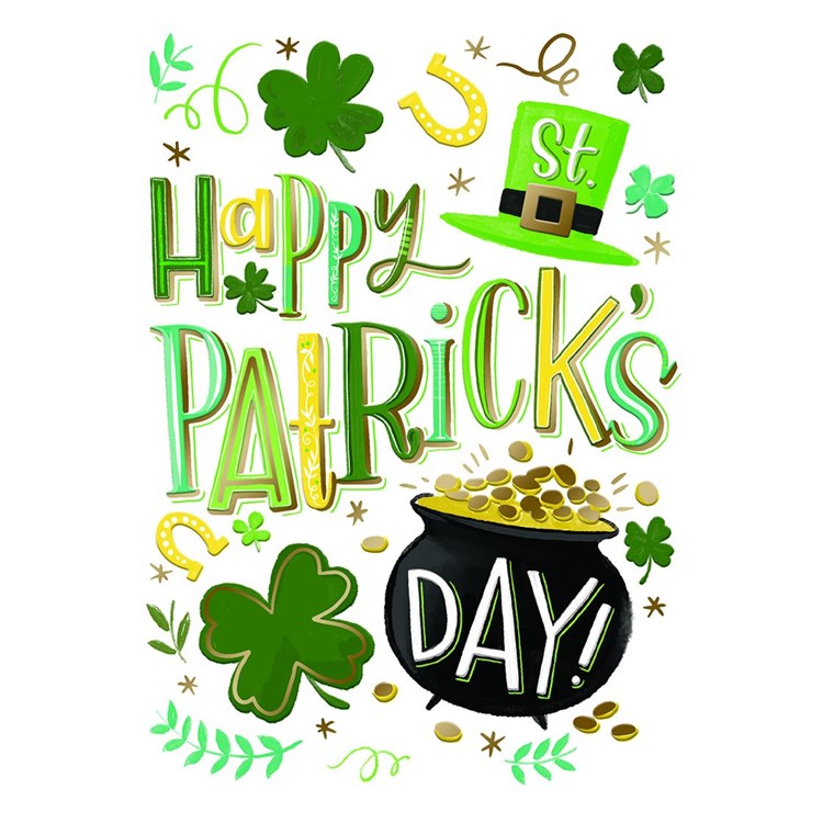 St. Patrick's Swirl Greeting Card