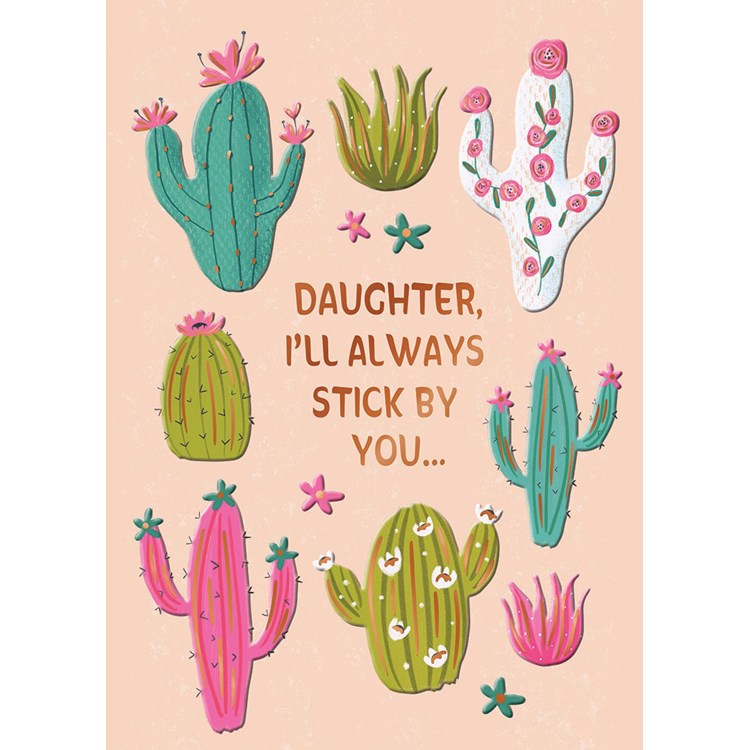 Stuck On You Cactus Greeting Card