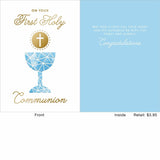 Blue Cup Communion Greeting Card