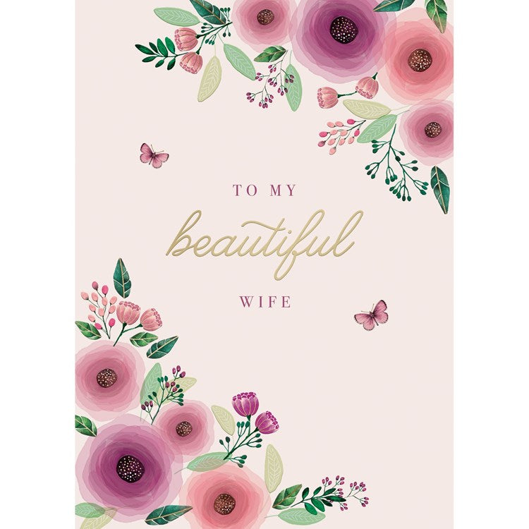 Gradient Blooms Greeting Card