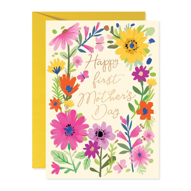First Mother's Day Flowers Greeting Card