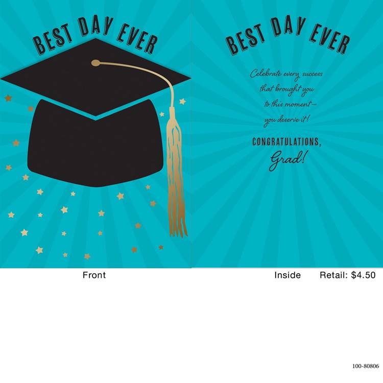 Fancy Graduation Cap Greeting Card