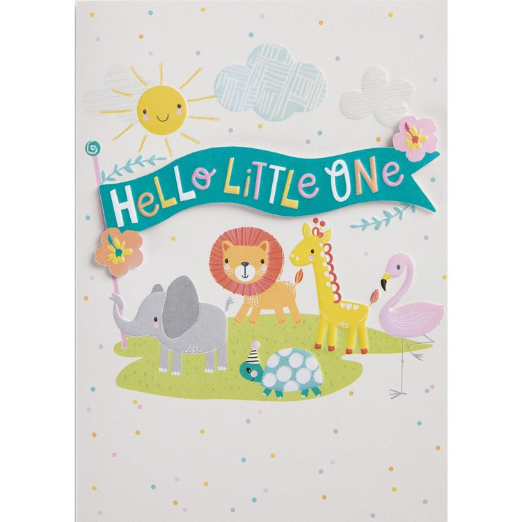 Baby Animals In A Field Greeting Card