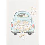 Newlywed Car Ride Greeting Card