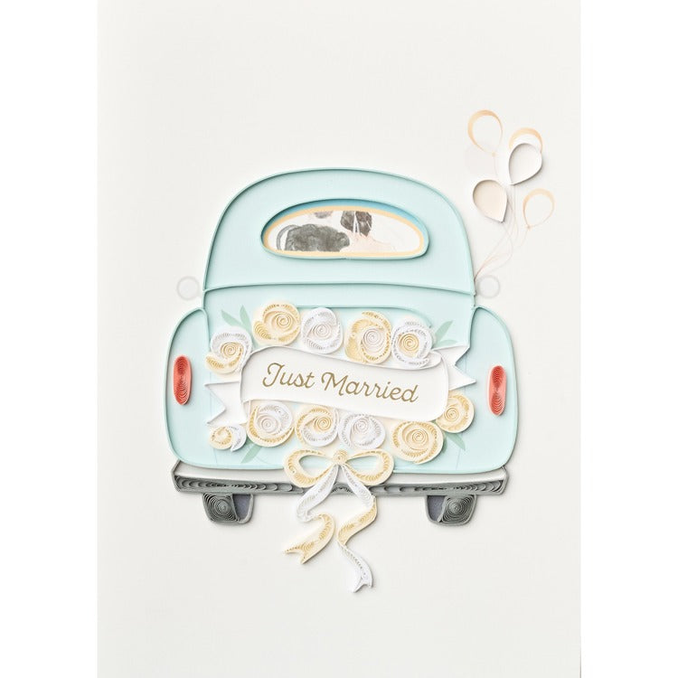 Newlywed Car Ride Greeting Card
