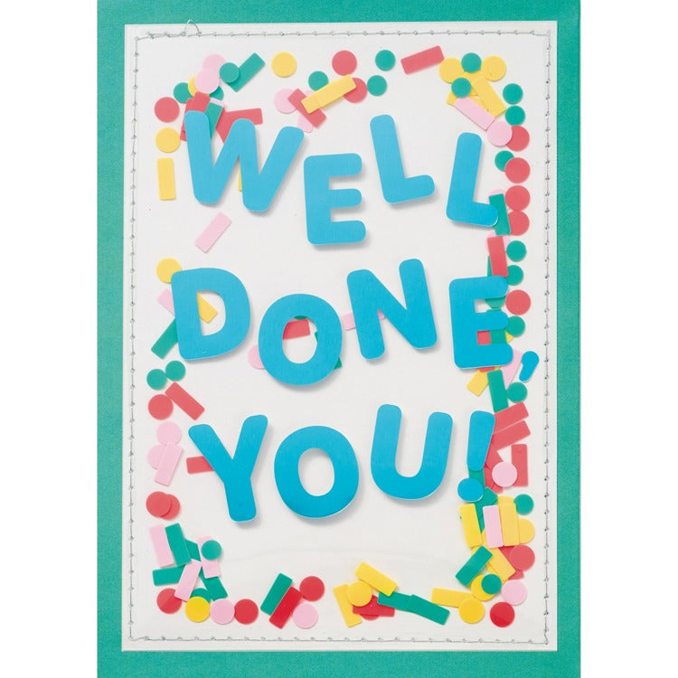 Cue Confetti Greeting Card