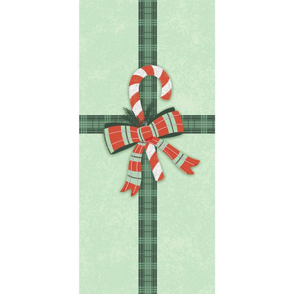 Candy Cane Bow Money Holder Greeting Card