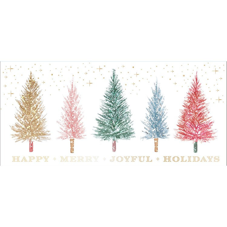 Colored Trees Money Holder Greeting Card