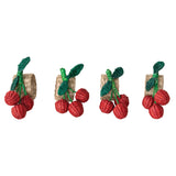 Woven Seagrass Cherry Napkin Rings