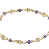 Dignity Sincerity Pattern 4mm Bead Bracelet- Amethyst