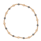 Dignity Sincerity Pattern 4mm Bead Bracelet- Faceted Hematite