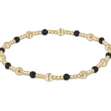 Dignity Sincerity Pattern 4mm Bead Bracelet- Matte Onyx