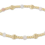 Dignity Sincerity Pattern 4mm Bead Bracelet - Pink Opal