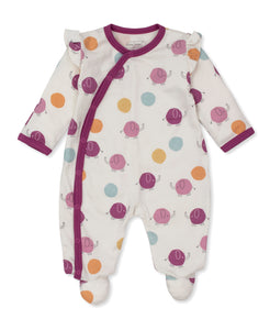 Dotty Elephants Multi Pink Footie