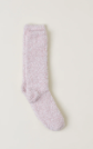 Barefoot Dreams Heathered Socks Dusty Rose/White