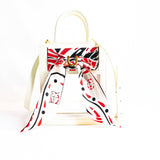 Mini Calista Clear + Red and Black Paisley Twillionaire (WS)