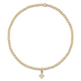 egirl Classic Gold 2MM Bracelet Signature Cross