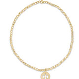 egirl Classic Gold 2mm Bead Bracelet- Guardian Angel Small Gold Disc