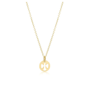 egirl 14" Necklace Gold- Guardian Angel Small Gold Disc