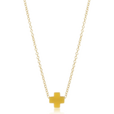 egirl 14" Necklace Gold- Signature Cross Canary