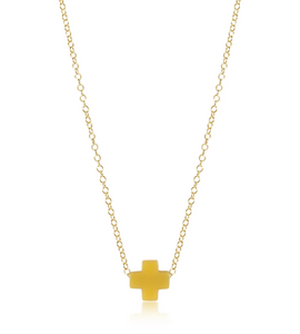 egirl 14" Necklace Gold- Signature Cross Canary