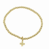 egirl Classic Gold 3mm Bracelet- Signature Cross