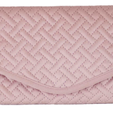 Quilted Jewelry Clutch Light Pink 9.25x6.5