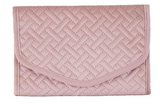 Quilted Jewelry Clutch Light Pink 9.25x6.5