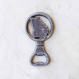 Georgia Bottle Opener Antique Silver 2.5x4.5