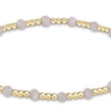 Gemstone Gold Sincerity Pattern 3mm Bead Bracelet - Moonstone