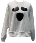 White Rhinestone Ghost Sweatshirt