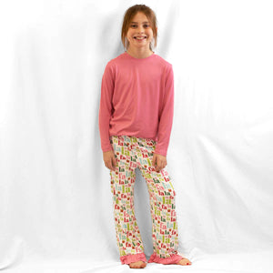 Girl's FaLaLa Ruffle Sleep Pants White/Multi