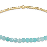 Gold Bliss 2mm Bead Bracelet - Amazonite