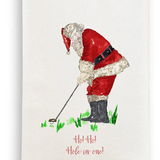 Golfing Santa Dishtowel D1061