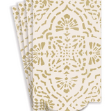 Paper Linen Die-Cute Annika Guest Towel| Ivory/Gold