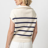 Half Zip Striped Sweater
