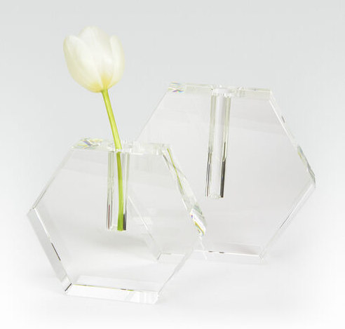 Tizo Hex Flat Bud Vase - Small - Thumbnail 4
