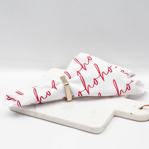 HoHoHo Napkin Red/White 18x18 Set of 2