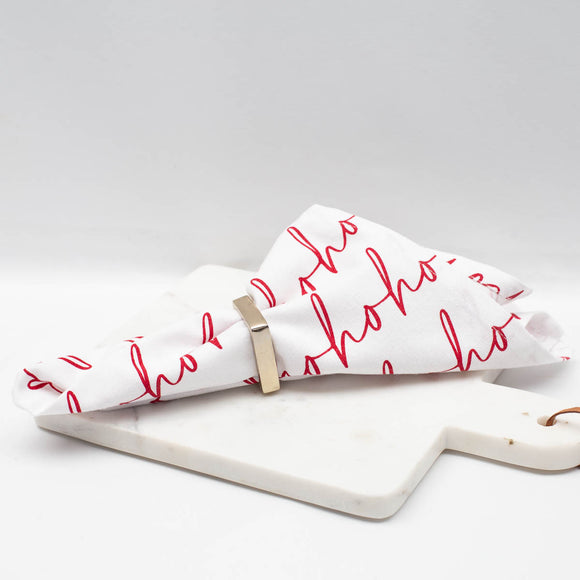 HoHoHo Napkin Red/White 18x18 Set of 4